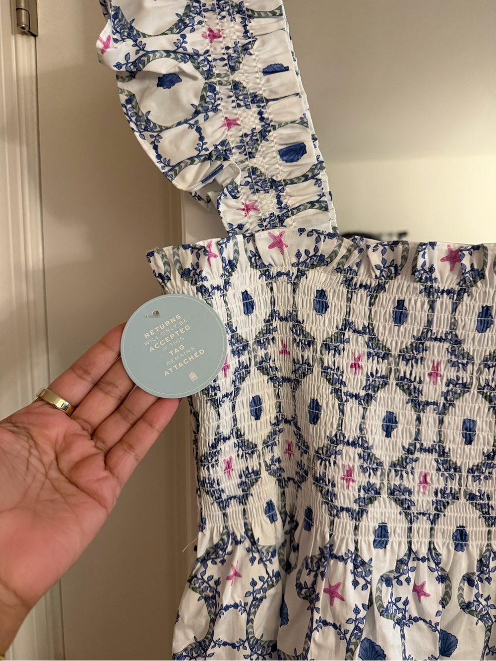 Hill House Nap Dress Cisco Trellis - Picture 3 of 5